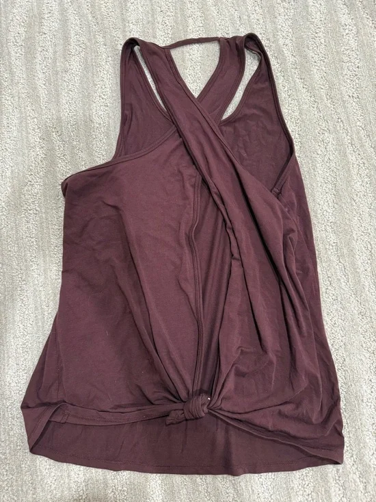 Athleta Deep Burgundy Racerback Tank - Picture 2 of 2